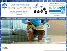 Tablet Screenshot of carboneplumbingheating.com